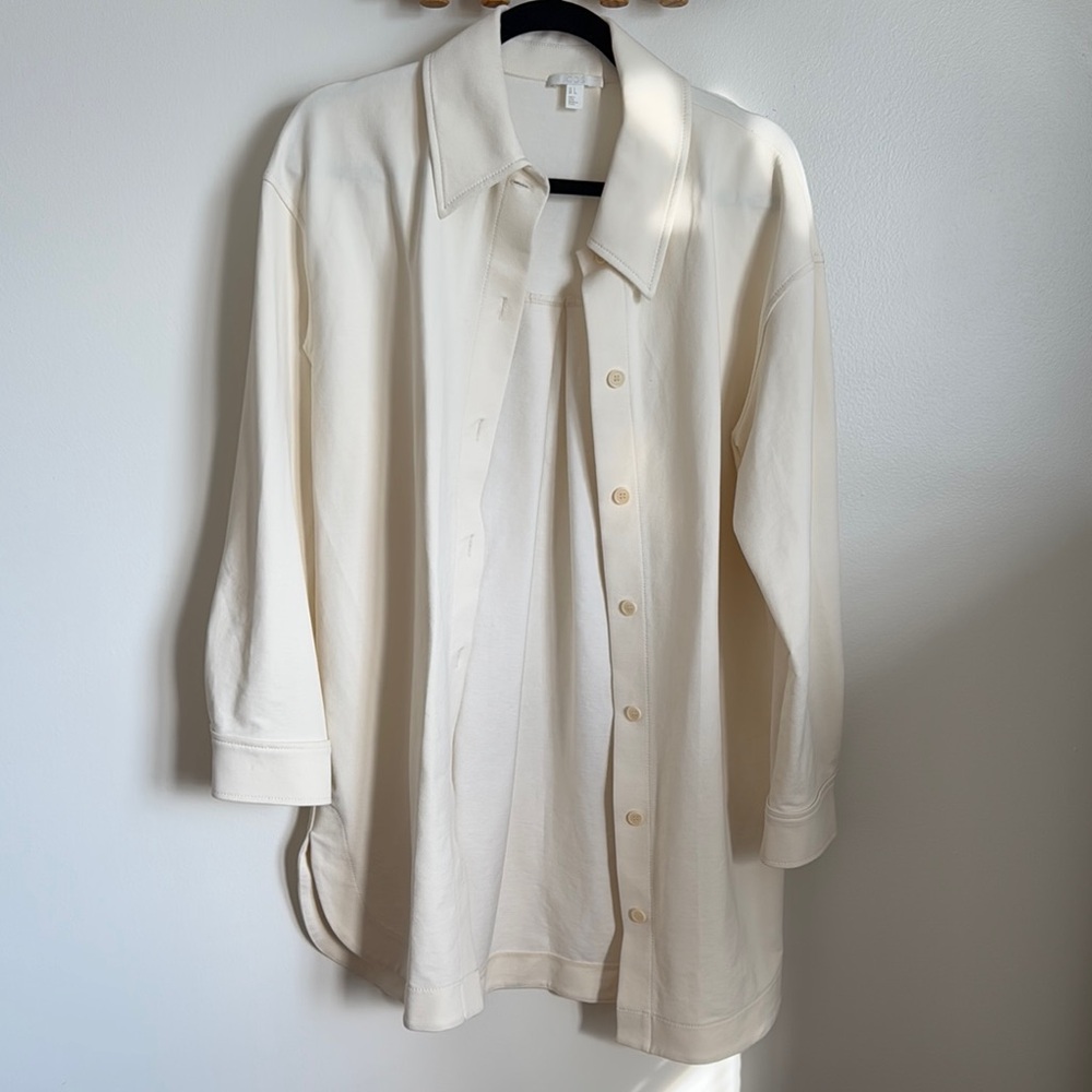 COS Cream Button-Up Shirt